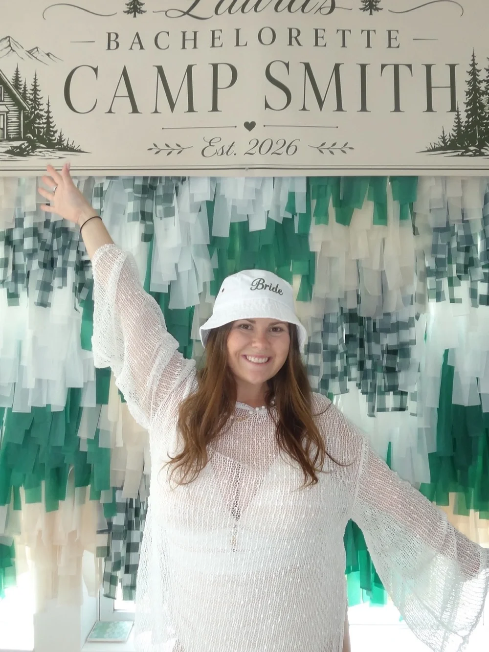 Bridal Party Accessory - homemade fringe wall backdrop!